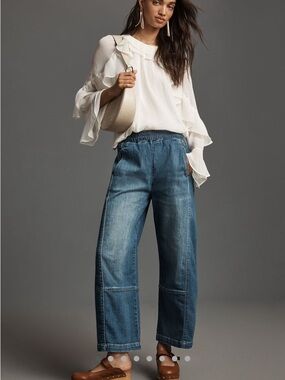 Pilcro Izzie Relaxed Pull-on Barrel Jeans